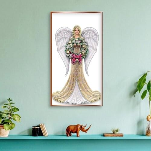 Wall Hanging Diamond Painting Part Special Shaped Drill 5D Dress Lady Handwork Rhinestones Cross Stitch Mosaic Art