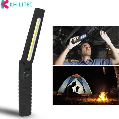 Portable 4 Mode COB Flashlight Torch USB Rechargeable LED Work Light Magnetic COB Lanterna Hanging Hook Lamp For Outdoor Camping