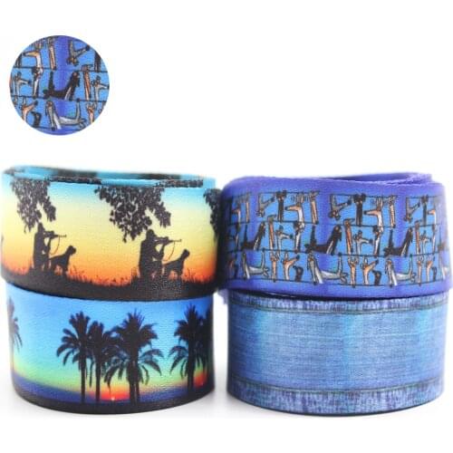 Blue Series Print Lanyard Ribbon Badge Id Lanyard/mobile Phone Strap/key Chain with Keychain Neck 10mm/16mm/20mm/25mm/35mm