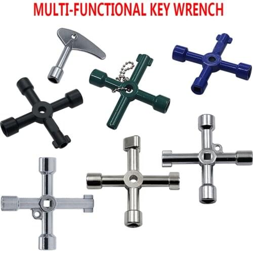 Multifunction 4 Ways Universal Triangle Wrench Key Plumber Keys Triangle For Gas Electric Meter Cabinets Bleed Radiators