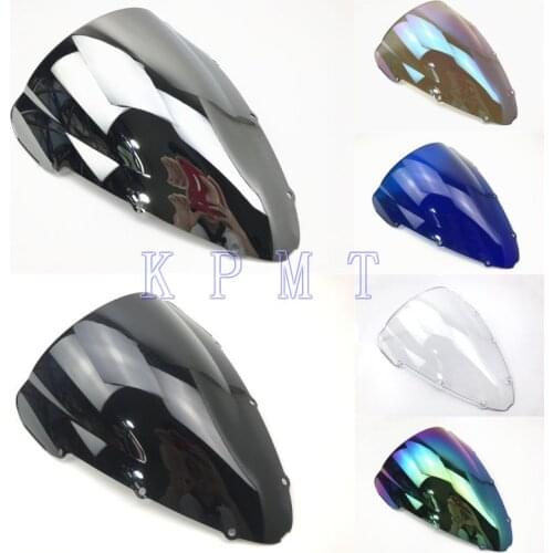 For Honda CBR 600 F4I CBR600 f4i F4i 2001 2002 2003 2004 2005 2006 2007 cbr Black Windshield WindScreen Double Bubble