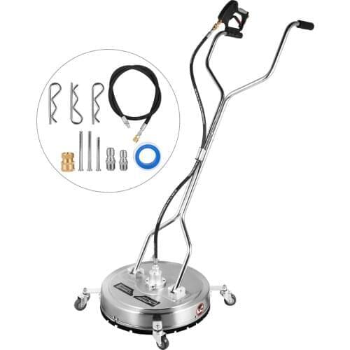 VEVOR 21 Inch Surface Cleaner with 3 Nozzle Spray Bar 4000PSI Pressure Stainless Steel Rotating Flat Surface Cleaning Machine