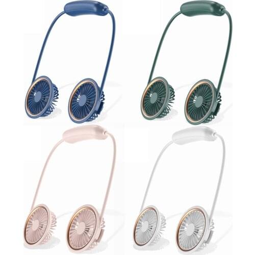 WS36 Hanging neck Fan USB Rechargeable Hand Free Personal Neckband Fan lazy hanging neck small mini net red small electric fan