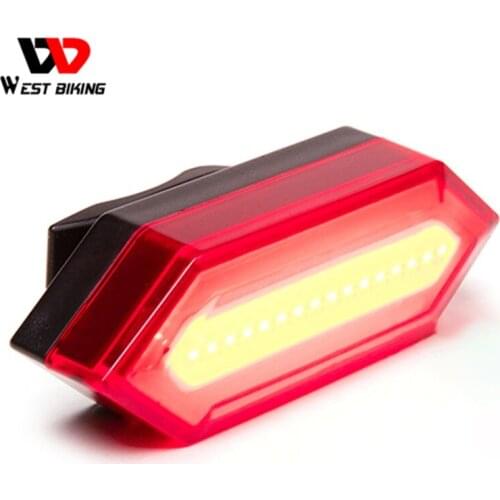 WEST BIKING 100LM Bike Taillight Waterproof USB Rechargeable LED Bicycle Seat Post Light Warning Night Tail-lamp For Cycling