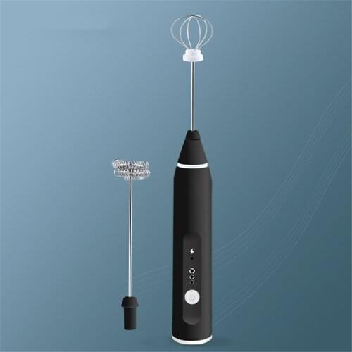 USB Charging Egg Beater 3 Speeds Coffee Milk Drink Whisk Mixer Eggbeater Frother Stirrer Handheld Manual Food Blender Whisk Tool