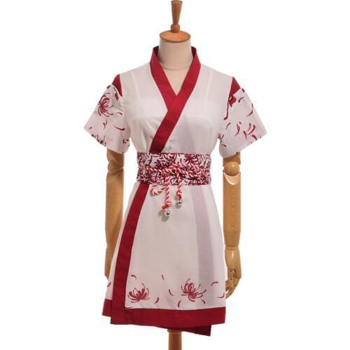 Japanese Vintage Higanbana Print Lolita Dress Outfit Women Cute Summer Dresses Set with Sashes