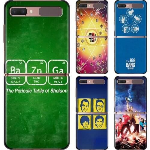 Hard Phone Case For Samsung Galaxy Z Flip 3 Caso PC Shell Black Cover Smartphone The Big Bang Theory Bazinga