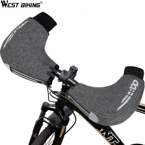 WEST BIKING Winter Bicycle Handlebar Gloves Warmer Windproof Rainproof For Motorcycle MTB Bike Scooter Bar Cycling Gloves Grip