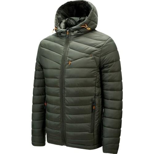 Winter Jacket Men Casual Hooded Wadded Coat Man Warm Cotton Down Padded Short Jackets Fashion Men Clothing Outerwear AU-187