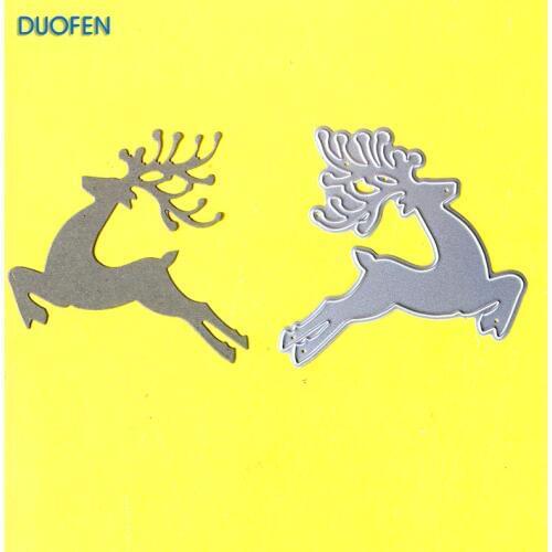 1pc Large Christmas running deer stencil metal Cutting dies for DIY papercraft projects Scrapbook Paper Album paper works deco
