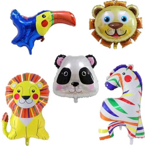1pcAnimal head shape aluminum film balloon birthday party kindergarten decoration childrens toys baby bath products