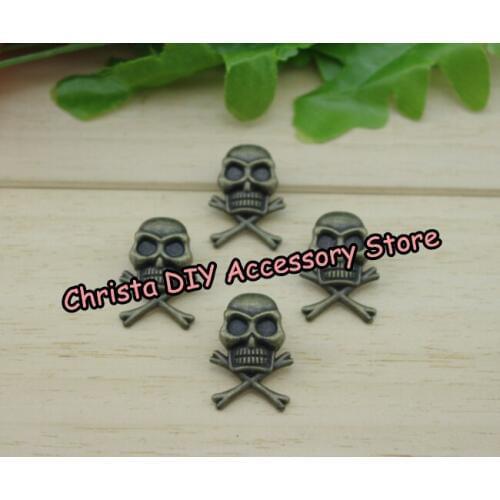 100sets/lot 1.5*2.5cm Brass Spikes Skull Rivet Cool Skeleton Fashion Studs Cellphone Deco. Accessory Free Shipping/Wholesale