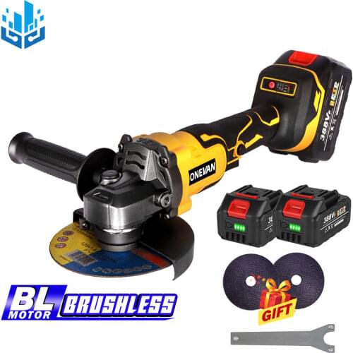125MM Brushless Electric Angle Grinder 18V Lithium-Ion Grinder Cutting Machine DIY Woodworking Power Tool M14 Angle Grinder