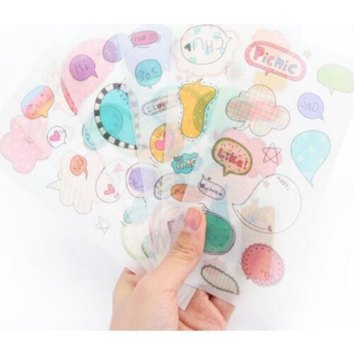 15packs/lot Colorful Dialog box Paper Decorative Sticker DIY Diary Album Scrapbooking photo Creative Label /School Office
