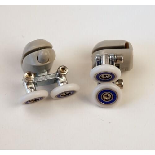 2pcs Nylon pulley shower double deck shower supplies shower room oscillating bathroom door shower device