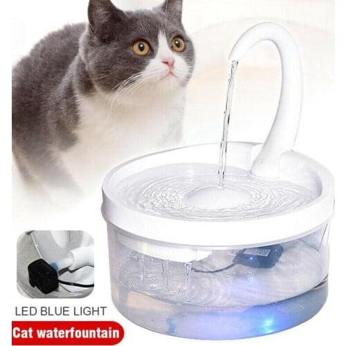 2L Intelligent Pet Cat Drinking Water Fountain with LED USB Automatic Water Dispenser Cat Dog Feeder Drink Filter Pet Supplies