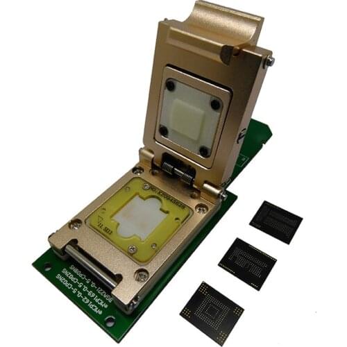 3 in 1 eMMC eMCP Pogo Pin Test Socket Reader with SD for BGA153 BGA169 BGA162 BGA186 BGA221 Smart Phone Data Recovery 11.5x13mm