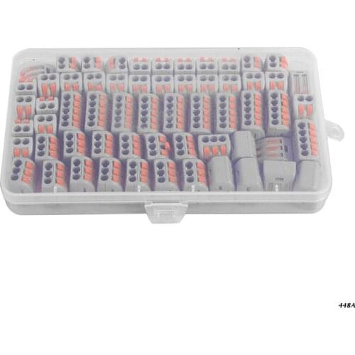 30/60/100pcs Universal Cable Wire Connector Quick House Wire Connecter Lever Nuts Compact Push-on Wiring Terminal Block