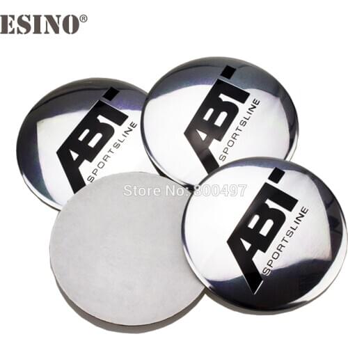 4 x Car Styling 3D Metal Aluminium Alloy Wheel Center Cap Stickers Wheel Hub Cap Decals Emblems Badges for ABT Sportsline