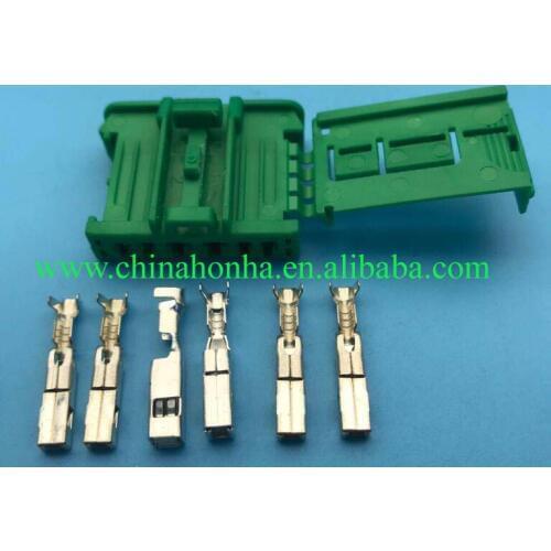 6 pin green 2.8/1.5mm female auto electronic housing plug, wire harness hybrid connector car wire plug 98821106X