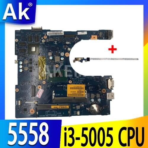 AK NEW CN-0C65T5 C65T5 FOR Dell INSPIRON 5458 5558 5758 Laptop Motherboard AAL10 LA-B843P I3-5005U mainboard