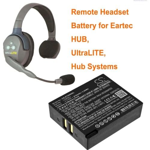 Cameron Sino 810mAh Wireless Headset Battery LX600LI for Eartec HUB, UltraLITE, Hub Systems