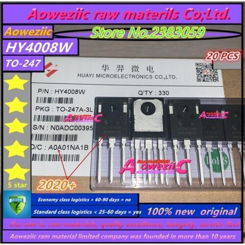 Aoweziic 2020+ 20PCS 100% new original HY4008 HY4008W 80V 200A TO-247 MOSFET inverter Ultra 80V 200A