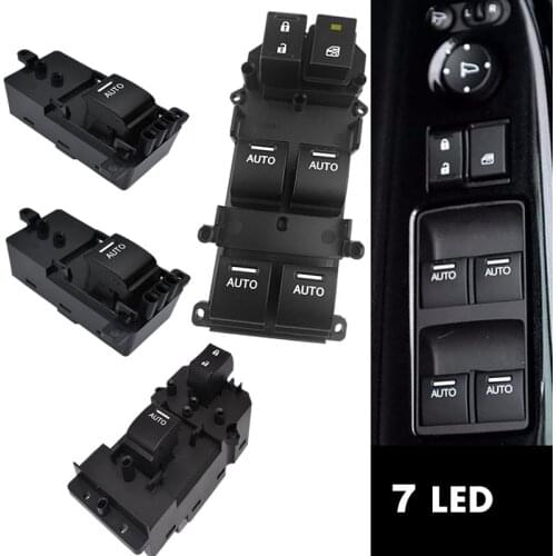 AUTO 7Led backlight 35750-TB0-H01 Power Window Lifter Master Control Switch For Honda Accord 2008-2011 Upgrade features