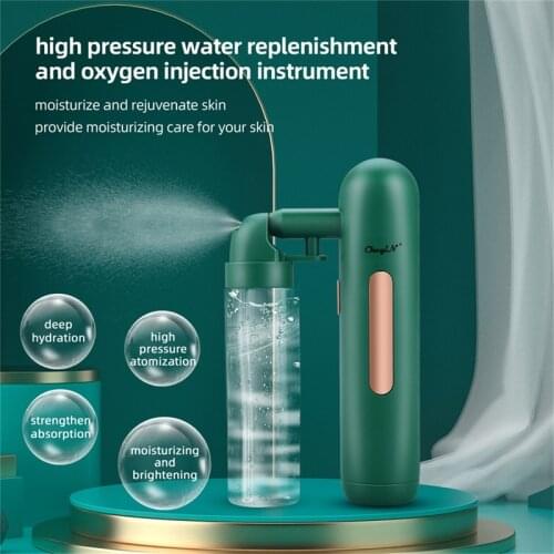CkeyiN High Pressure Nano Spray Face Steamer Spot Cleaner Nano Facial Water Oxygen Injection Instrument Airbrush Skin care Tool