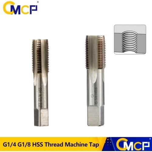 CMCP HSS Taper Pipe Tap 1/4 3/8 HSS Pipe Thread Machine Tap Metal Screw Thread Cutting Tools Thread Plug Tap