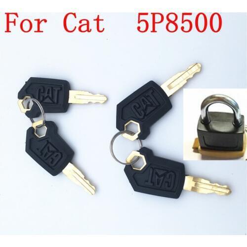 For Padlock Pad Lock & Key for Caterpillar (CAT) 5P8500 5P8501 246-2641, 4psc keys