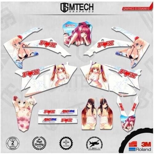 DSMTECH Customized Team Graphics Backgrounds Decals 3M Custom Stickers For 2010-2013 CRF250R 2009-2012 CRF450R 013