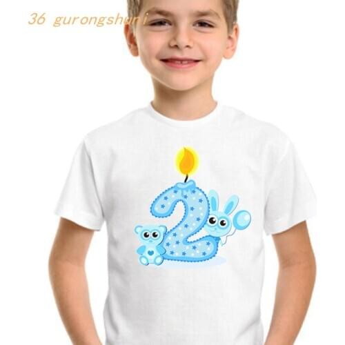 Boy t shirt boys t shirts cute numbers 2 years old kids tshirt happy birthday t-shirts tops for girls shirts children clothes