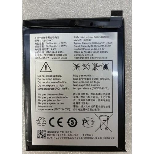 HST New Battery 3060mAH TLp030K7 Replacement Mobile Phone Battery For Alcatel 1S 2019 OT-5024 5024D 5024J 5024I 5024F Batteries