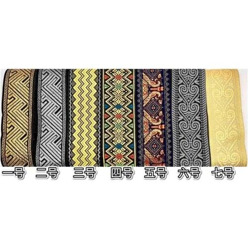 Mixed Ethnic Style 2" 5CM 8Yards/LOT Polyester Woven Jacquard Ribbon for DIY Sewing Waistband Clothes Cuff Lace Accessories