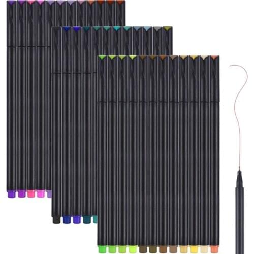 36 Colors Fineliner Sketch Marker No-Bleed 0.4mm Liner Bullet Journal Pens Fine Point Drawing Pen Art Markers Coloring Note
