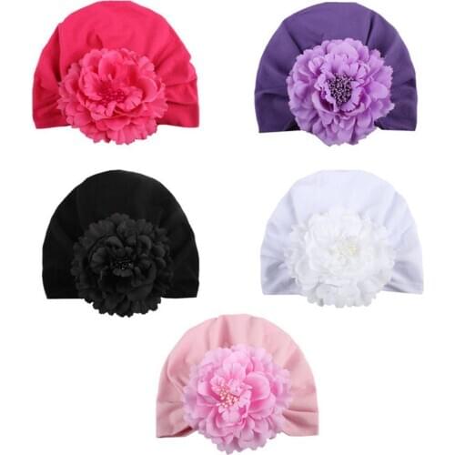 Cute Flower Knot Baby Hat Soft Baby Girl Hat Turban Infant Toddler Newborn Baby Cap Bonnet Head Wraps Kids Hat Beanie Headwear