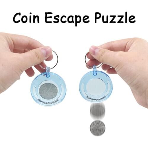 Coin Escape Puzzle Magic Tricks Coin Out Coin Disappear Beginner Magicians Fantastic Coin Disappearing Magic Props Easy To Do