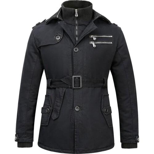 Mens Jackets 2021 Mens Fashion Winter Plus velvet Warm Jacket Coat Men Thicken Washed Cotton Windbreaker Outerwear Jacket Male