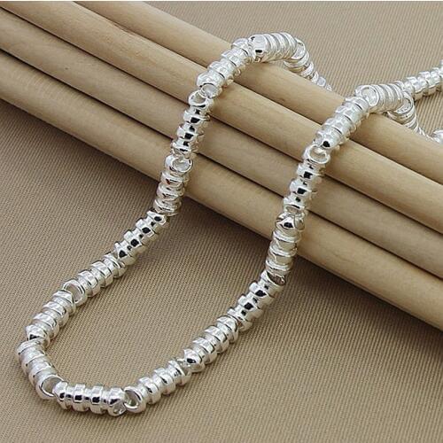 High Quality Silver 925 Necklace Classic Geometric Jewelry Chain Necklace for Women Men Best Gifts