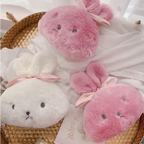 Cute Rabbit Car Headrest Neck Pillow Seat Interior Supplies Belt Cover Cartoon Cervical Spine Cushion Headrests