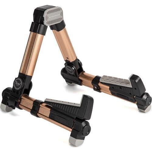 Portable Ukulele Guitar Metal Stand Bracket Foldable Holder Support Golden Musical Instruments Accessories 2020New Dropshipping