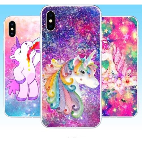 For Blackberry KEYone Key2 Lite Mercury Motion Passport Q30 Q20 Q10 DTEK50 60 Unicorn Rainbow Protective Coque Shell Phone Cover