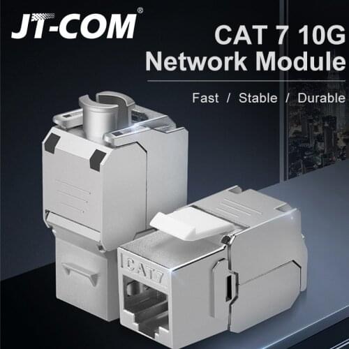 5PCS 10GB Cat7 Network Shielded RJ45 Module Toolless Cat7 Network Keystone Jack Straight-Throustgh Connector Adapter