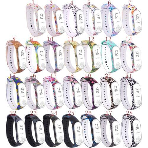 1Pcs Outdoor Sports TPU Replacement Wristband Pedometers Strap For Xiaomi 3 Wrist Band Pedometers Band Replacement 27 Colors