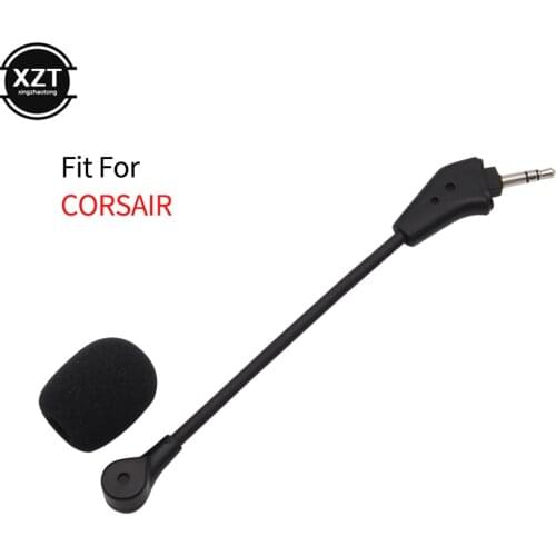 Replacement Game Mic Aux 3.5mm Microphone Boom Foam Repair Parts for Corsair HS50 Pro HS60 HS70 SE Gaming Headsets Headphones