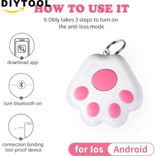 Dog paw Bluetooth anti-lost device Mobile two-way alarm tracking Selfie Object finder Anti-lost pets for the elderly children