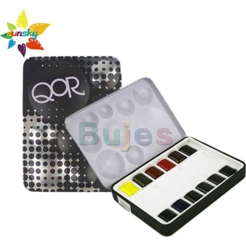 USA QOR Artistic Watercolor Paints Set Tubular 5 ml Tin box Pigment Solid Paint Set Palette High Concentration Art Supplies