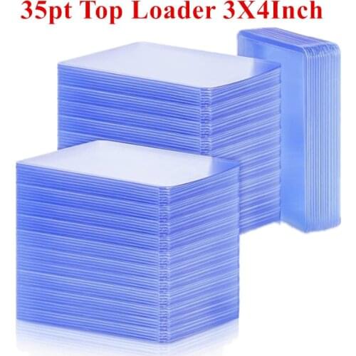 35pt Top Loader 3X4" Game Cards Outer Sleeves Protector Board Gaming Trading Card Plastic Collect Holder Toploader Sports Card