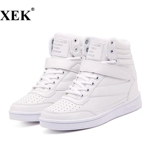 XEK Women's Hidden Platform Shoes